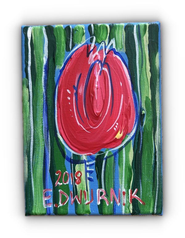 Edward Dwurnik - Czerwony Tulipan - 2018 r