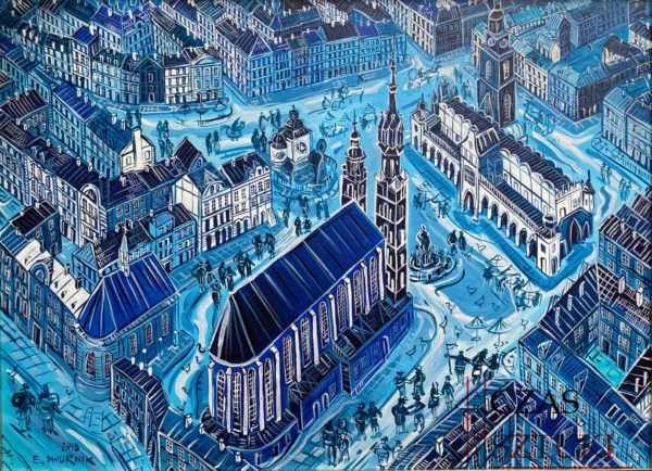 DWURNIK Edward - Kraków 2018 r. - 73 x 100 cm