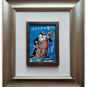 DWURNIK Edward - Obraz na płótnie - Kontrabasista - 2017