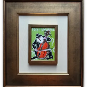 DWURNIK Edward - Obraz na płótnie - Kontrabasista - 2017