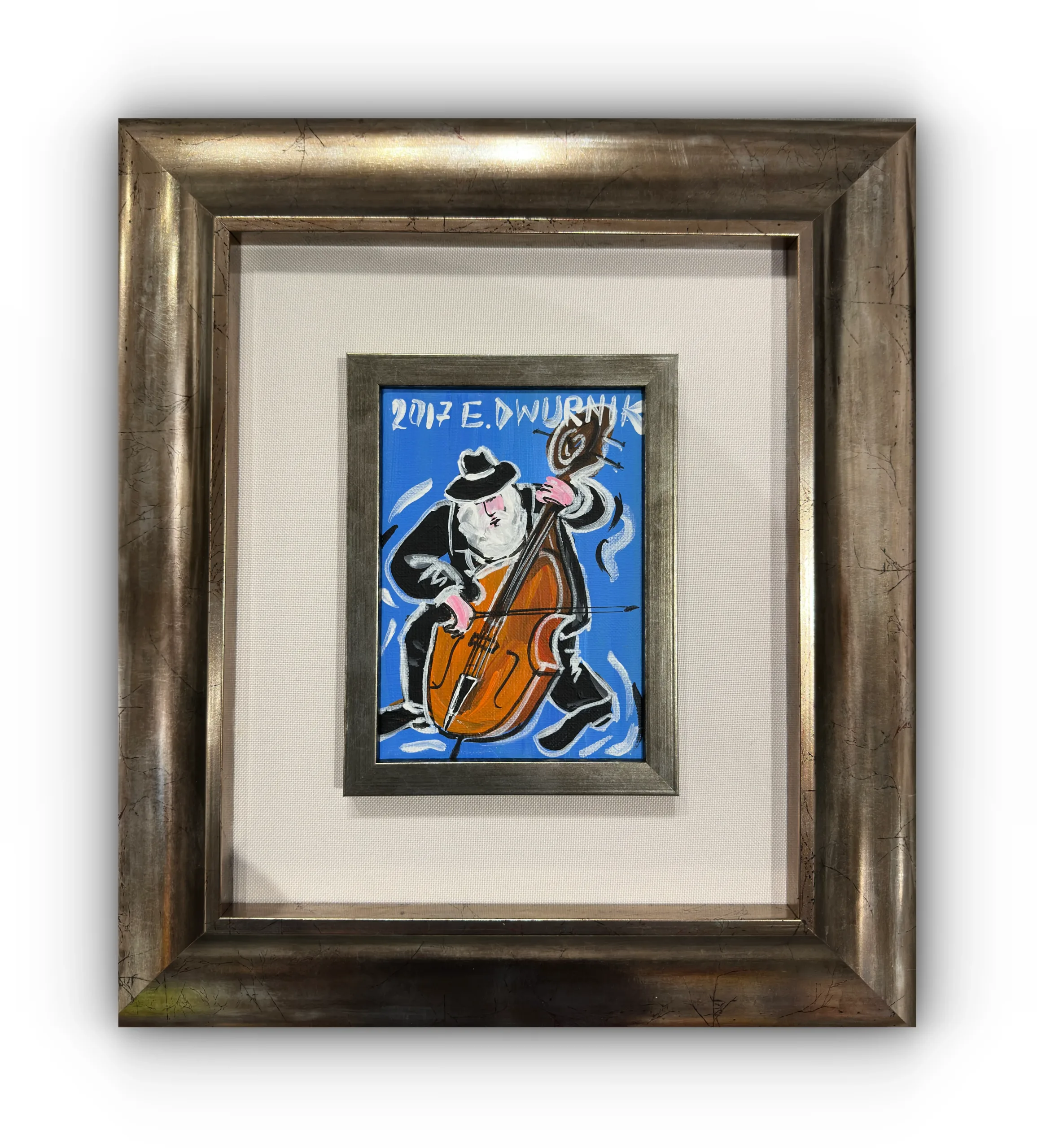 DWURNIK Edward – Obraz na płótnie – Kontrabasista – 2017