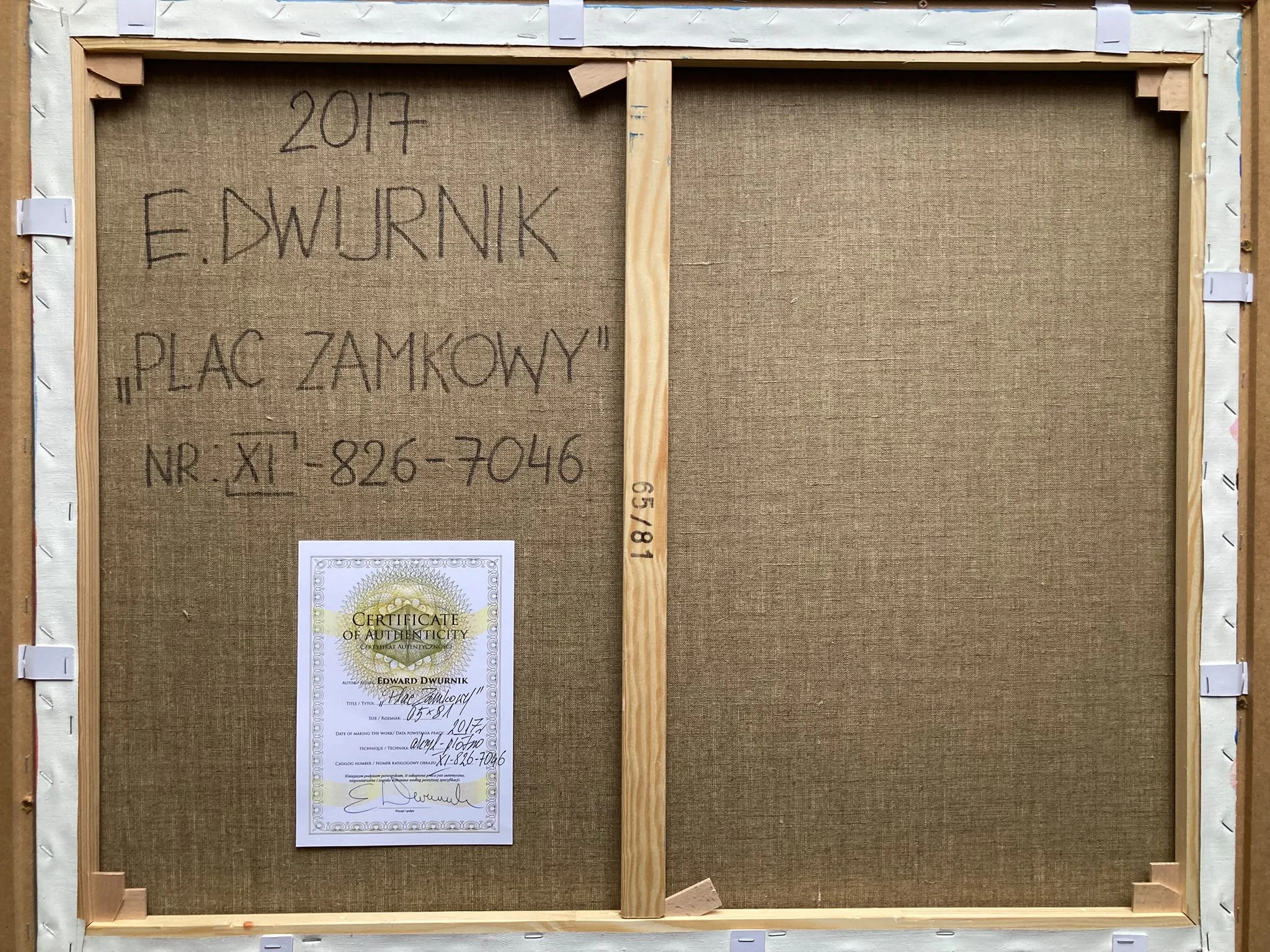 DWURNIK Edward - Plac Zamkowy - 65 x 81 cm - obrazek 2