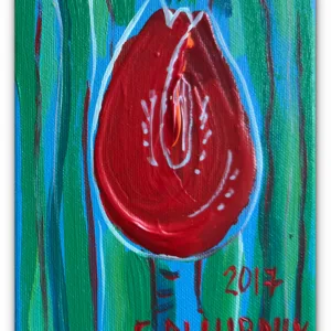 DWURNIK Edward - Czerwony Tulipan 2018 - Płótno - Obraz