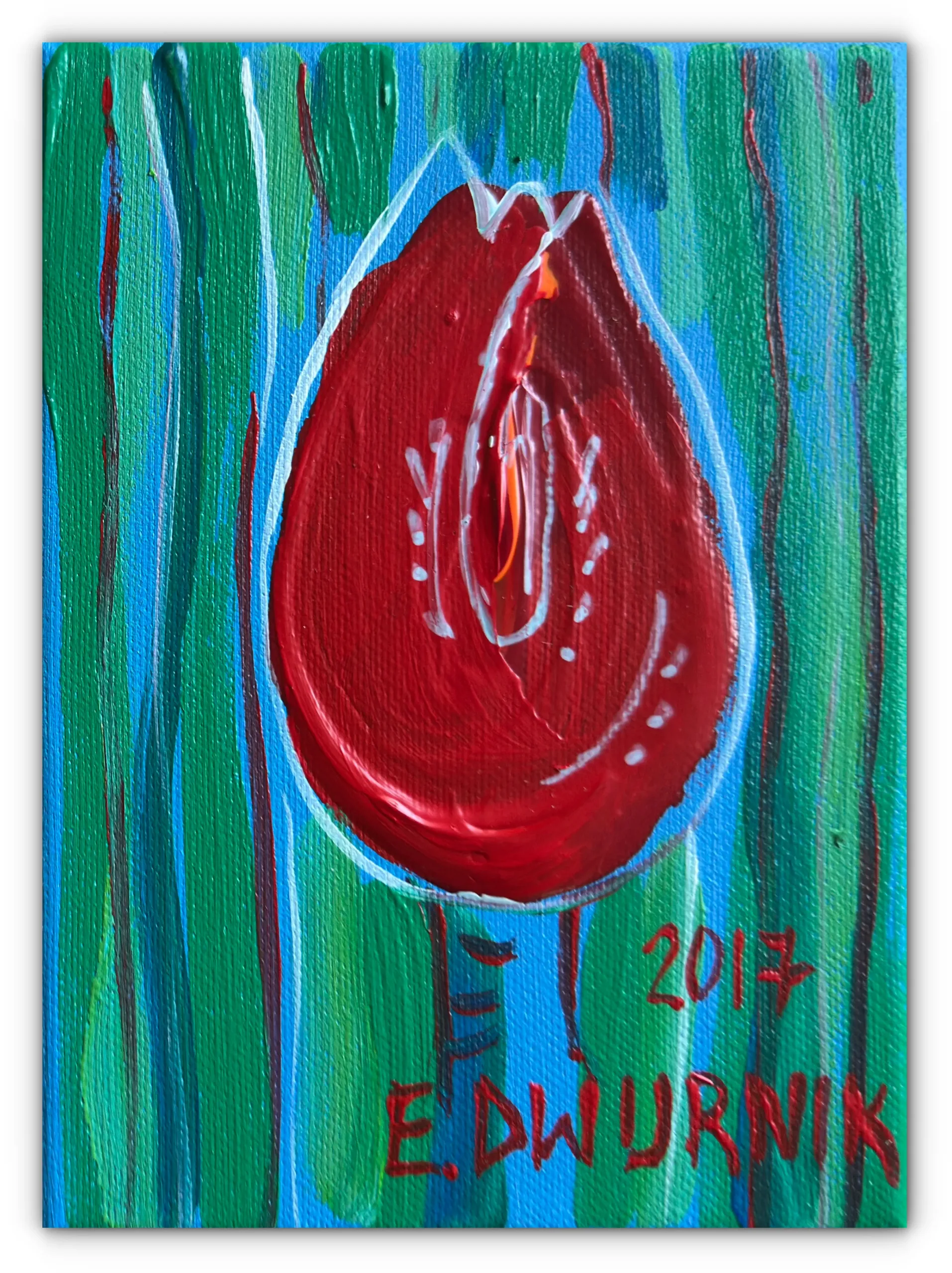 DWURNIK Edward – Czerwony Tulipan 2018 – Płótno – Obraz